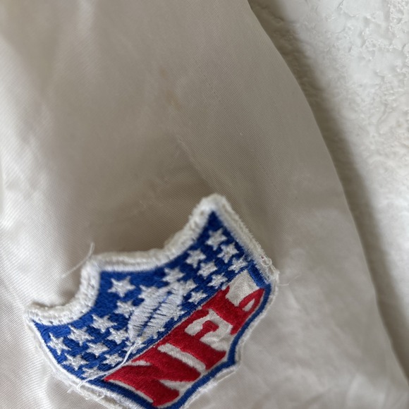 RARE Vtg 80s San Francisco 49ers STARTER Jacket L White Satin NFL Pro Line Mens - Picture 10 of 16